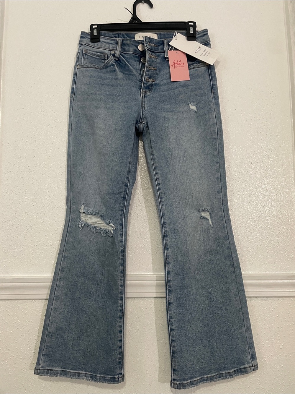 Light Blue High-Rise Flare Jeans